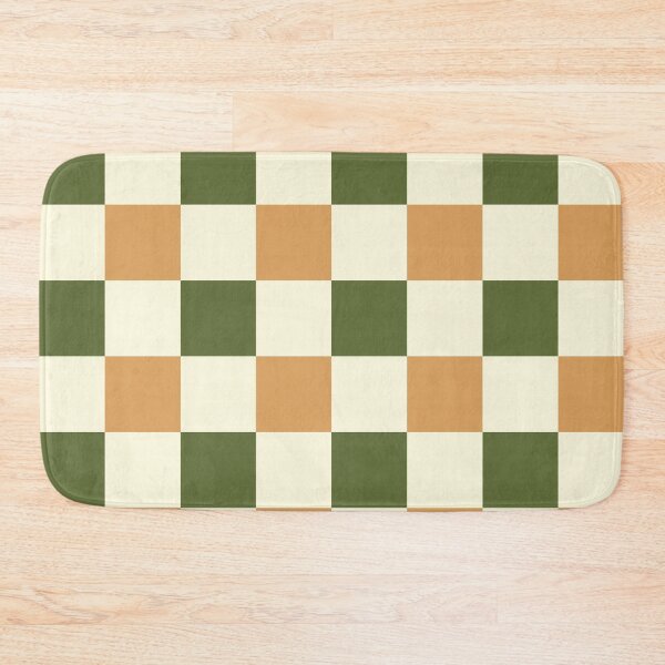 Item preview, Checkered //Retro Checkerboard // Soft Olive Green // Terracotta // Geometric //Plaid // large designed and sold by DColourMuse.