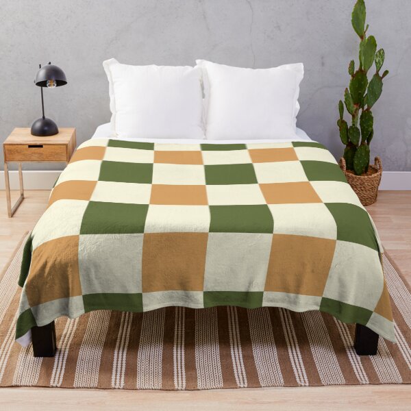 Item preview, Checkered //Retro Checkerboard // Soft Olive Green // Terracotta // Geometric //Plaid // large designed and sold by DColourMuse.