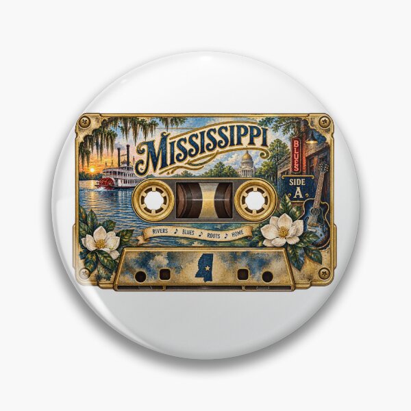 Item preview, Mississippi Retro Cassette Tape designed and sold by Whimspired By Paxx.