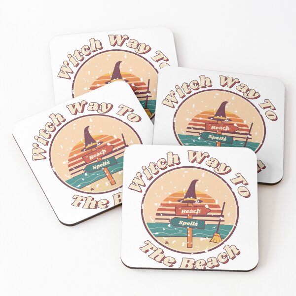 Item preview, Witch Way To The Beach Retro Summerween Witch designed and sold by somebasic.