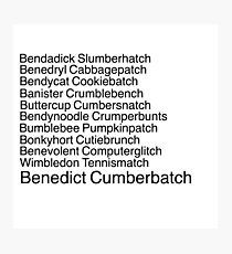 Benedict Cumberbatch Photographic Print