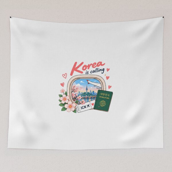 Item preview, Korea Is Calling Shirt, Korea Travel Tee, Seoul Lover Gift, South Korea Vacation Shirt, Korean Travel Gift for Women designed and sold by SunAndJune.
