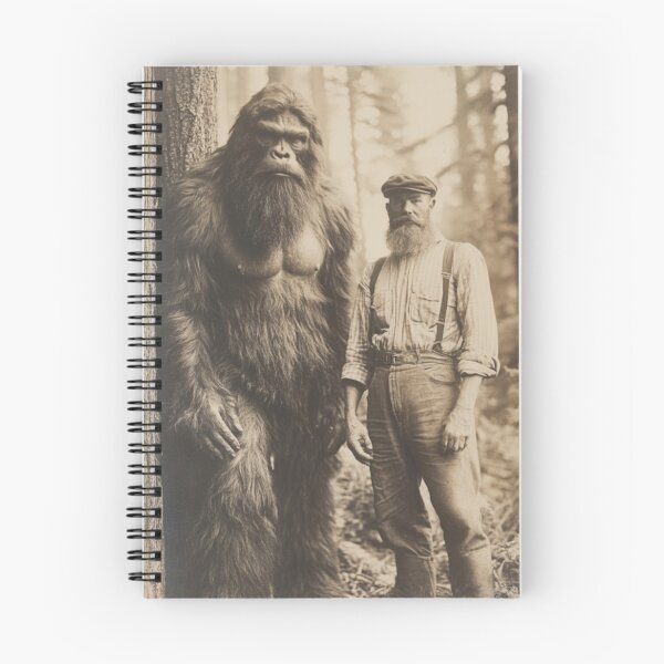 Item preview, Vintage Bigfoot & Lumberjack Cryptid Photograph designed and sold by GSizzle1.