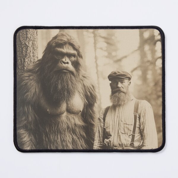 Item preview, Vintage Bigfoot & Lumberjack Cryptid Photograph designed and sold by GSizzle1.
