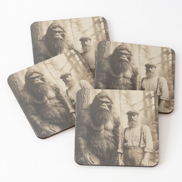 Item preview, Vintage Bigfoot & Lumberjack Cryptid Photograph designed and sold by GSizzle1.