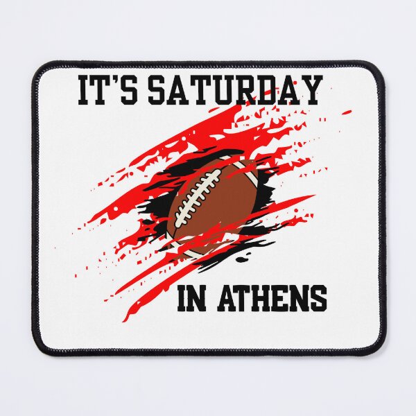 Item preview, It's Saturday in Athens. UGA. Dawgs. SEC Football. Gift for a Bulldogs Fan. College Football Mania. Red and Black. designed and sold by ShrimpAndGrits.