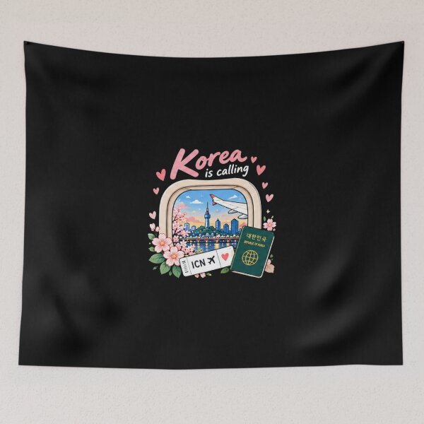 Item preview, Korea Is Calling Shirt, Korea Travel Tee, Seoul Lover Gift, South Korea Vacation Shirt, Korean Travel Gift for Women designed and sold by SunAndJune.