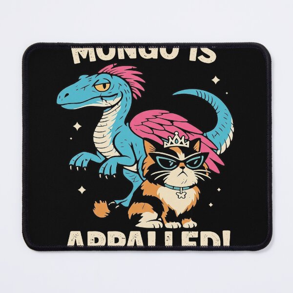 Item preview, Mongo Is Appalled Distressed Dinosaur and Cat designed and sold by Niykos570.