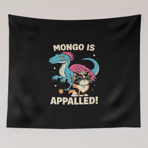 Item preview, Mongo Is Appalled Distressed Dinosaur and Cat designed and sold by Niykos570.