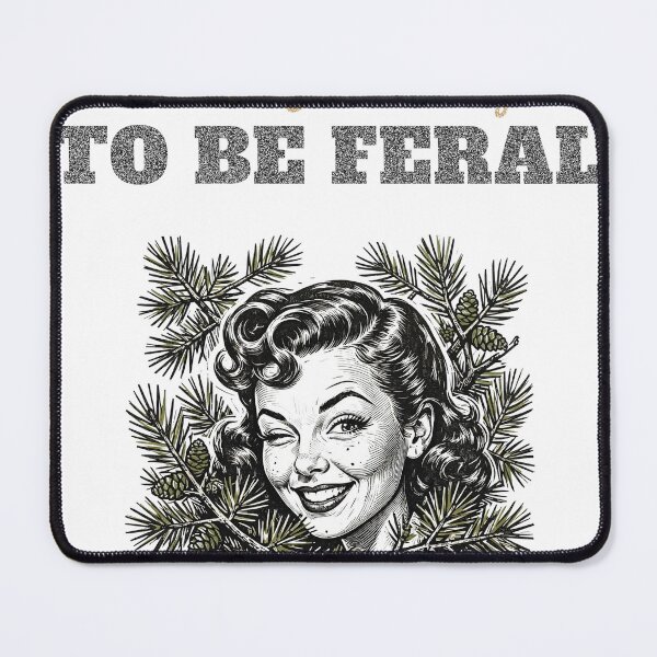 Item preview, Pretty Enough To Be Feral Retro Pinup T-Shirt designed and sold by FitEnvy.