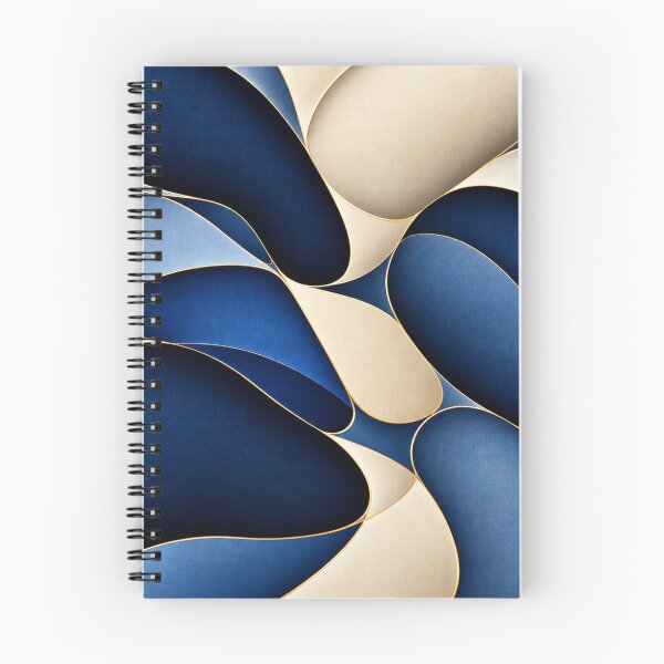 Item preview,  Navy Teal Cream Abstract Organic Pattern – Luxury Home Decor designed and sold by Swanny's Custom T-shirt and Gift Designs.