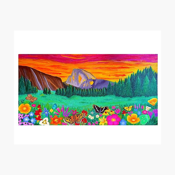 Item preview, Yosemite wildflower meadow with half dome views designed and sold by beenplanted.