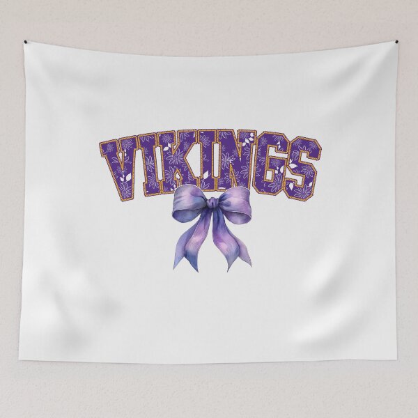 Item preview,  Vikings Floral Coquette Bow For Minnesota Football Fans designed and sold by Floral Vintage.