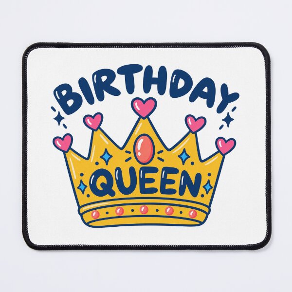 Item preview, Birthday Queen with Crown and Pink Hearts designed and sold by skyartdesign.