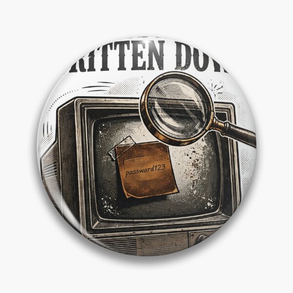 Item preview, My Password Is Written Down Funny Tech Shirt designed and sold by Hearth & Hue.