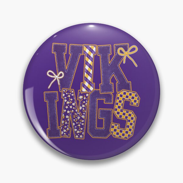 Item preview, Vikings Floral Coquette Bow Denim-effect Football Team Spirit designed and sold by RockTheFeal.