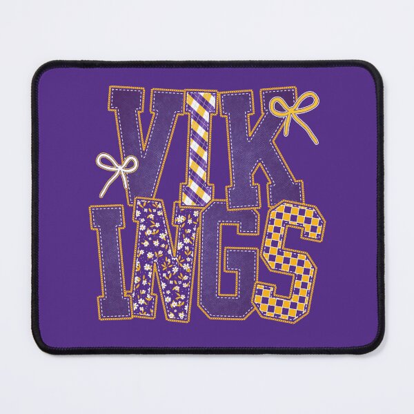 Item preview, Vikings Floral Coquette Bow Denim-effect Football Team Spirit designed and sold by RockTheFeal.