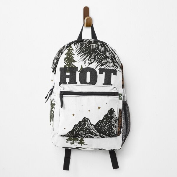 Item preview, Hot Mess in the Woods — Hiking Boots Mountain Art designed and sold by FitEnvy.