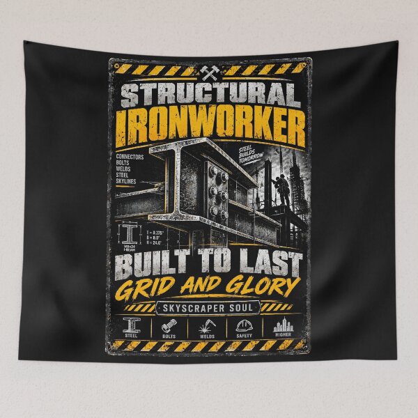 Item preview, Structural Iron worker Built To Last Steel Shirt designed and sold by StudioBilly3000.