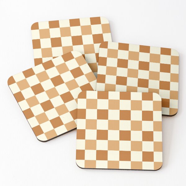 Item preview, Checkered //Retro Checkerboard // Warm Burnt Orange Terracotta // sunset Geometric //Plaid //large designed and sold by DColourMuse.