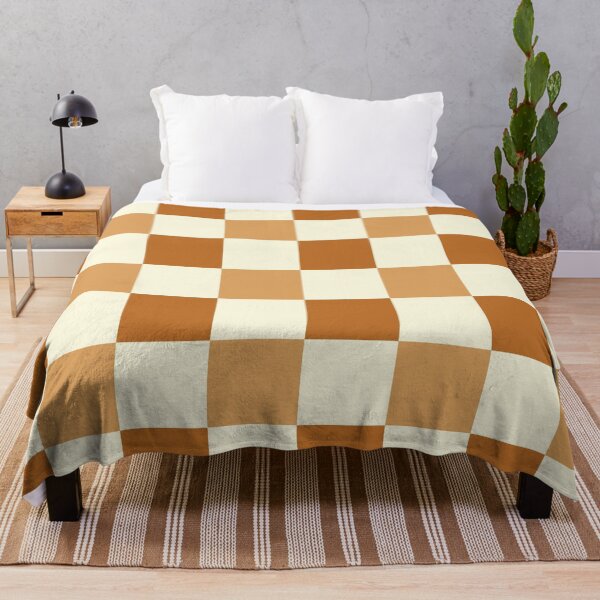 Item preview, Checkered //Retro Checkerboard // Warm Burnt Orange Terracotta // sunset Geometric //Plaid //large designed and sold by DColourMuse.