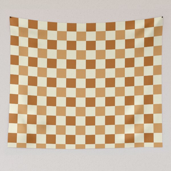 Item preview, Checkered //Retro Checkerboard // Warm Burnt Orange Terracotta // sunset Geometric //Plaid // medium designed and sold by DColourMuse.