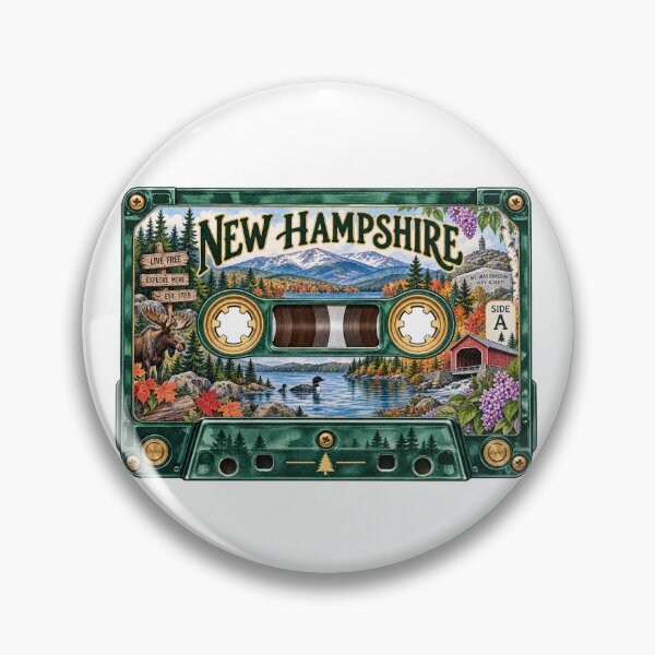 Item preview, New Hampshire Retro Cassette Tape designed and sold by Whimspired By Paxx.