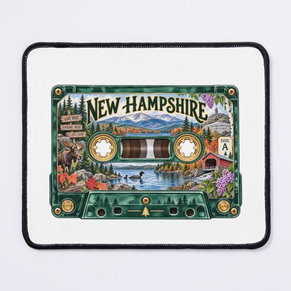Item preview, New Hampshire Retro Cassette Tape designed and sold by Whimspired By Paxx.