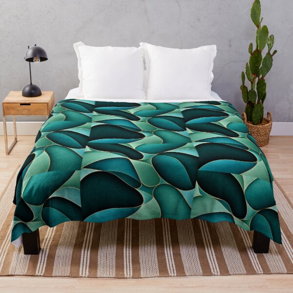 Item preview, Teal & Jade Flow – Luxury Abstract Geometric Pattern designed and sold by Swanny's Custom T-shirt and Gift Designs.