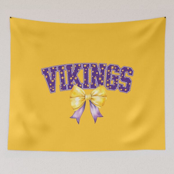Item preview, Vikings Floral Coquette Bow Football Fan Spirit designed and sold by RockTheFeal.