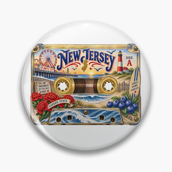 Item preview, New Jersey Retro Cassette Tape designed and sold by Whimspired By Paxx.