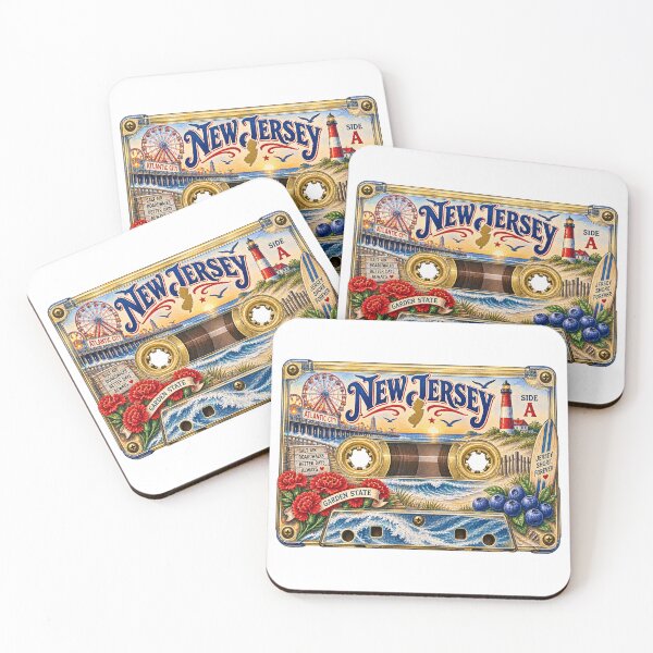 Item preview, New Jersey Retro Cassette Tape designed and sold by Whimspired By Paxx.