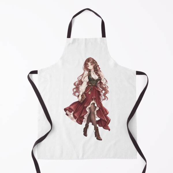 Item preview, Elegant Anime Writer Girl with Chestnut Braid and Garnet Eyes designed and sold by iloveanimechibi.