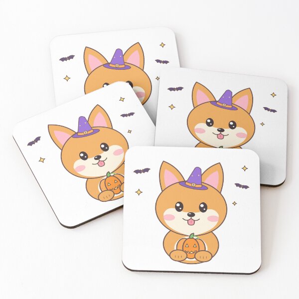 Item preview, Cute Corgi Witch Halloween Pumpkin – Kawaii Dog Art designed and sold by DoodleWoofs.