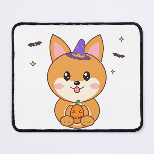 Item preview, Cute Corgi Witch Halloween Pumpkin – Kawaii Dog Art designed and sold by DoodleWoofs.