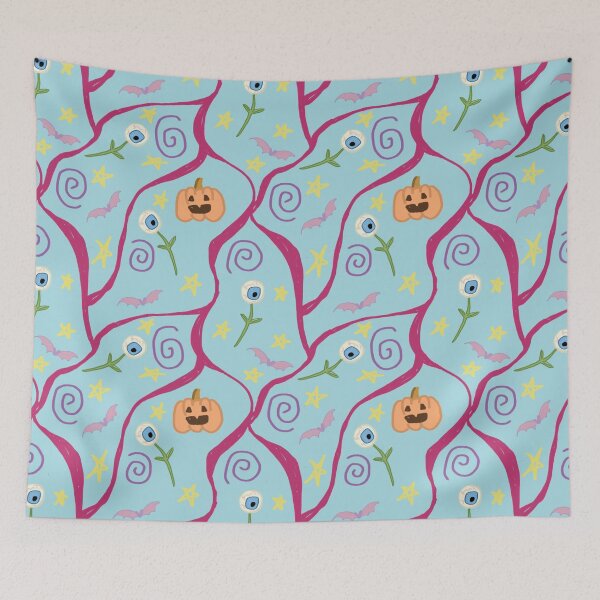Item preview, spooky girl halloween pattern designed and sold by trinketgal.