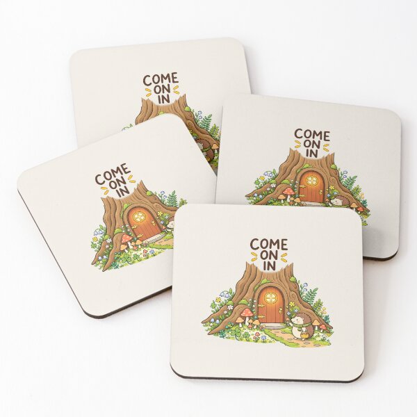 Item preview, Come On In | Cozy Whimsical Treehouse Cottage Illustration designed and sold by MrDev.