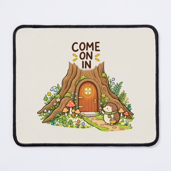 Item preview, Come On In | Cozy Whimsical Treehouse Cottage Illustration designed and sold by MrDev.