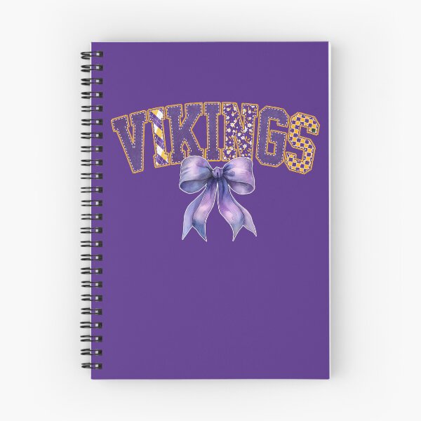 Item preview, Vikings Purple Floral Coquette Bow Denim-effect Football Vibe designed and sold by Floral Vintage.