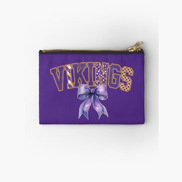 Item preview, Vikings Purple Floral Coquette Bow Denim-effect Football Vibe designed and sold by Floral Vintage.