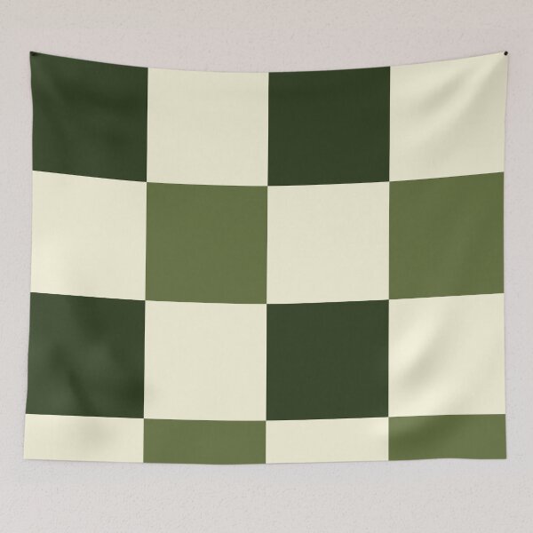 Item preview, Checkered //Retro Checkerboard // Moss Forest Green // Geometric //Plaid // Xlarge designed and sold by DColourMuse.