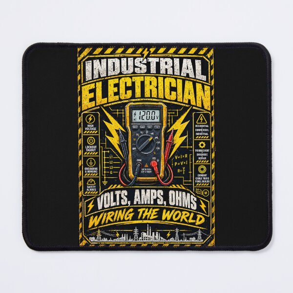 Item preview, Industrial Electrician Volts Amps Wiring World Shirt designed and sold by StudioBilly3000.