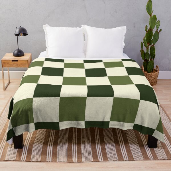Item preview, Checkered //Retro Checkerboard // Moss Forest Green // Geometric //Plaid // large designed and sold by DColourMuse.