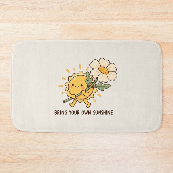 Item preview, Bring Your Own Sunshine | Cute Sun & Flower Inspirational Quote designed and sold by MrDev.
