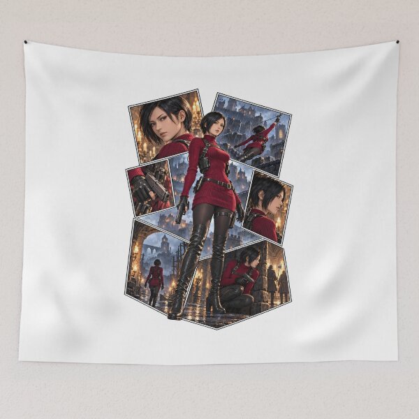 Item preview, Ada Wong Crimson Castle Character Collage designed and sold by PrestonChild.