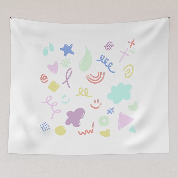 Item preview, Cute Happy Hearts Stars Smiles Clouds designed and sold by SkeletonsDanger.
