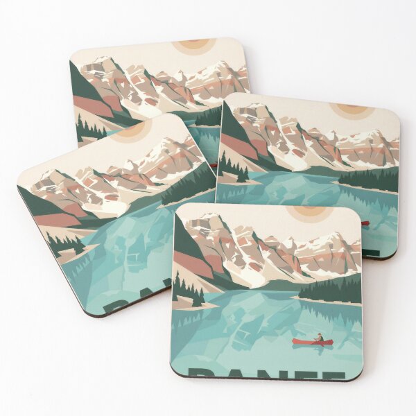Item preview, Banff National Park Vintage Travel Poster designed and sold by SnazzifyDigital.