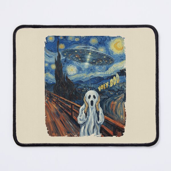 Item preview, Halloween Ghost Scream UFO Starry Night Mashup. designed and sold by EunsooLee.