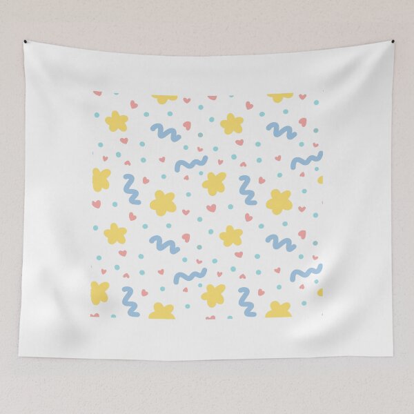 Item preview, Cute Stars Hearts Dots Squiggles Pattern designed and sold by SkeletonsDanger.