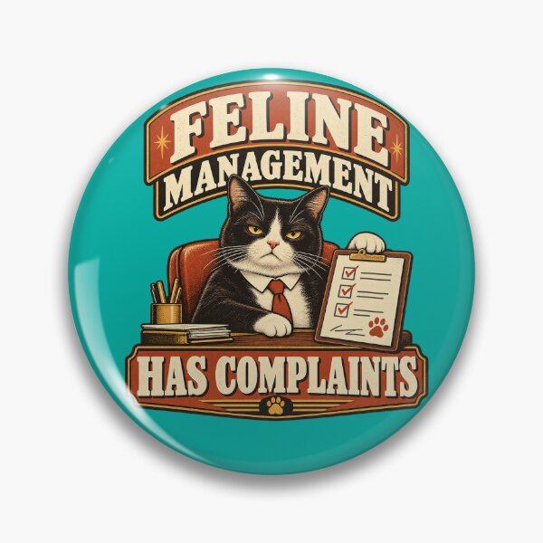 Item preview, Feline Management Cat Boss Office Humor designed and sold by Quirkloomstudio.